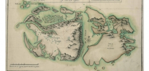 Mapa de las Islas Malvinas de Felipe Ruiz Puente de 1768